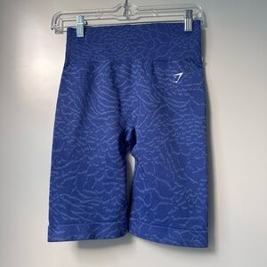 Gymshark Blue Patterned Bike Shorts